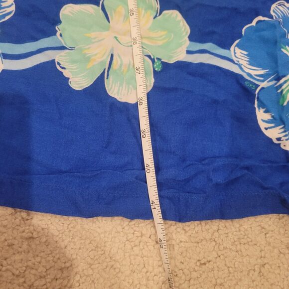 Done Down Under Blue Floral Print Sleeveless Maxi Dress Sleeveless Tropical XXL - Picture 5 of 9